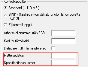 FLEX Lön Årsskiftesrutiner (december 2014) 15 Här kan du göra olika urval för att stämma av med uppgifter på kontrolluppgiften.