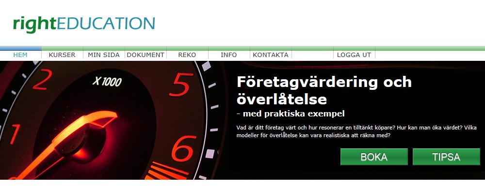 Välkommen på kurs hos RIGHT EDUCATION! När du startar på en ny kurs, börja med att orientera dig i kursupplägget så att du får en uppfattning om vad kursen innehåller.