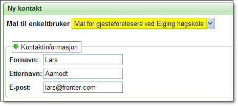 Detta var de administrativa uppgifterna som måste vara på plats för att Förenklad användare skall
