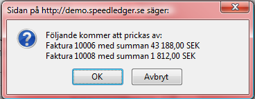 Tryck OK så du kommer tillbaka till Autokonteringen, klicka OK längst till höger på raden och spara konteringen längst ned på sidan.