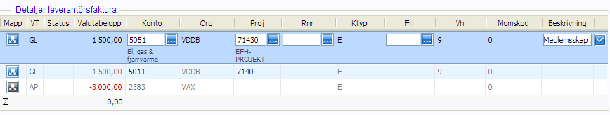 Alternativ 1 - Fakturan är korrekt Om fakturan är riktig och kostnaden ska debiteras angiven orgenhet och projekt väljer du ekonomisk attest och spara.