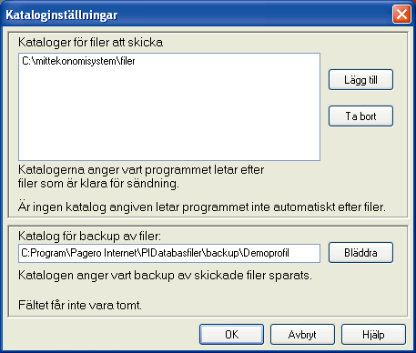 28 Kataloger Pagero Internet innehåller funktionalitet för att automatiskt söka i kataloger efter filer.