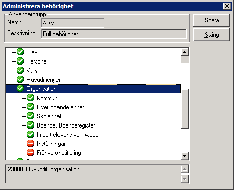 Lägga till behörighet Den som skall hantera utskicken, måste ha behörighet för detta. Observera att du själv måste ha behörighet att ändra behörigheten för användare! Gå till Administration i menyn.