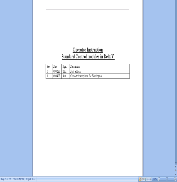 Description of faceplates and details for each type of standard control