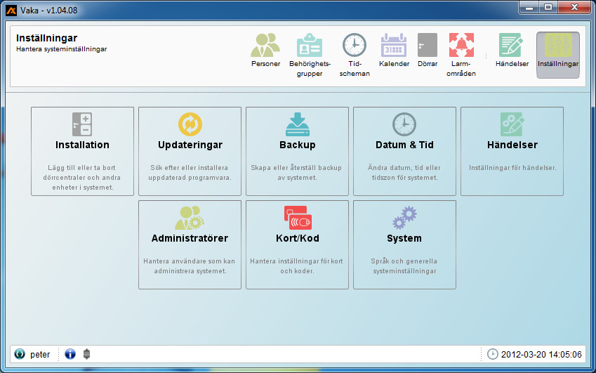Installation Här kan du välja om du vill expandera eller ta bort någon del i systemet.