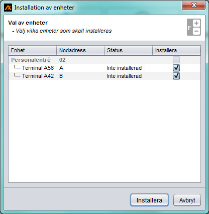Installation terminal/