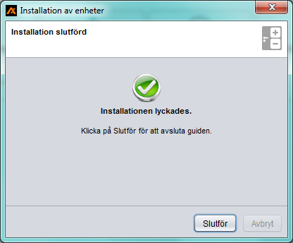 driftsätta installerade