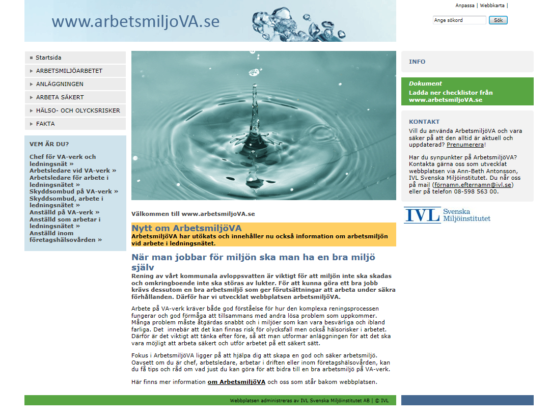 NR B 2223 MARS 2015 RAPPORT ArbetsmiljöVA Arbetsmiljöverktyg
