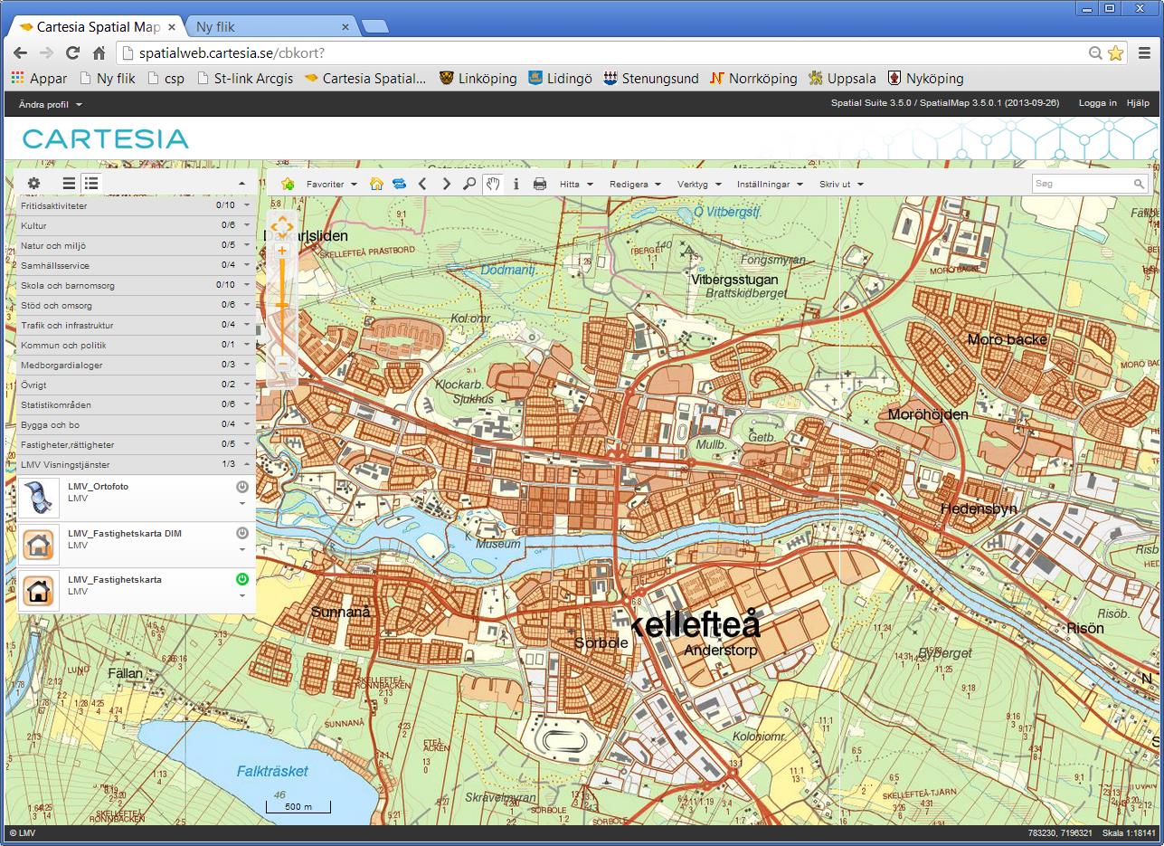 Cartesia Spatial Map Innehåller konfigurerbara funktioner och applikationer samt enkla administrationsverktyg.