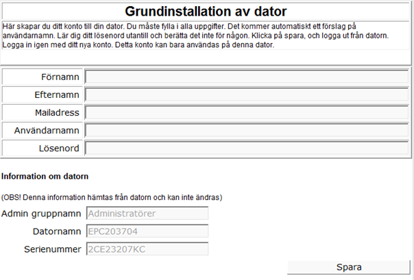 Kom igång med din nya HP Probook Kom igång med din nya HP Probook Första gånger du får ut din dator eller efter en ominstallation/reperation så kan det behöva skapas ett nytt konto på datorn.