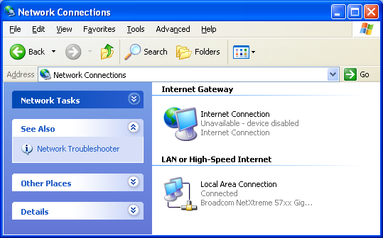 4 Få ut mesta möjliga av Thomson Gateway 4.1.2 Hantera Internet-anslutningen med UPnP Windows Vista Om datorn kör Windows Vista: 1 Klicka på Nätverk på Start-menyn i Windows.