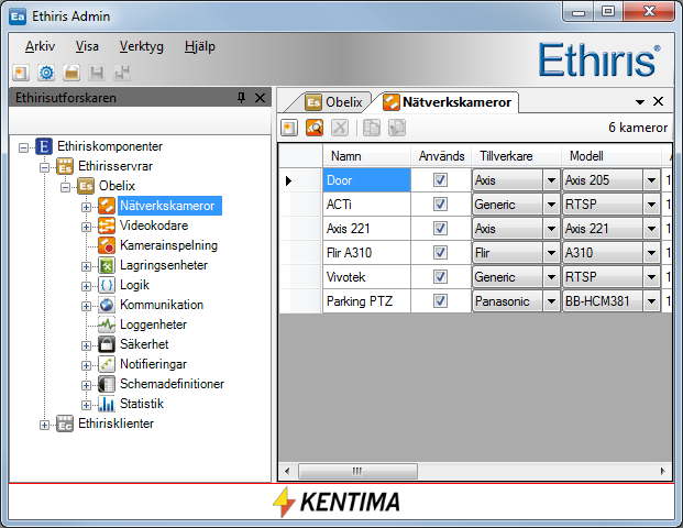 Integration med Ethiris ActiveX Ethiris ActiveX control Figur 2.5 Ethiris Server konfiguration i Ethiris Admin.