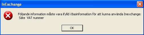 Grundinställningar Basinformation Fakturatexter I fliken Faktura måste följande fält vara ifyllda för att man ska kunna skapa en faktura i InExchange: Företagsnamn Adress Postadress Orgnr F-Skatt (t.