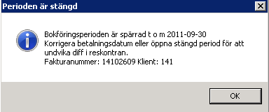 Automatisk betalning även vid kreditering av delbetalda avier From version 2012.Q1 finns möjlighet att få en automatisk betalningspost även för avier som krediteras och är delbetalda sedan tidigare.