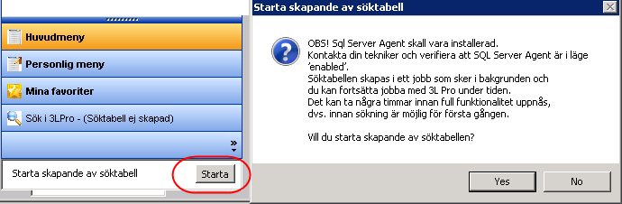 Vid sökning visas i huvudet hur många träffar som hittats totalt. Därefter visas varje register där träff hittats för sig.