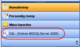 Funktionen kräver att servern som databasen finns på är av version MSSQL Server 2008. Kontroll sker av vilken version av databasen som just ni kör.