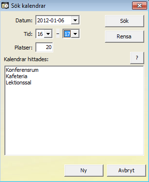 3.7 SÖKA EFTER RESURSER Du kan söka efter resurser som är lediga vid de datum och tider då du behöver dem. Du kan också ange hur många personer som behöver dem.