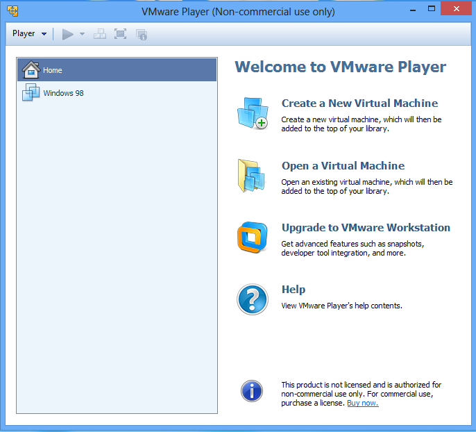 Bilagor Bilaga A: Virtualisering med VMware För att virtualisera/emulera ett äldre operativsystem (exempelvis MS-DOS eller en äldre version av Windows) på en nyare Windows installation så kan man