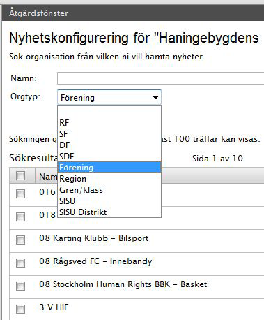 Nyhetslista Denna sidmall används för att lista nyheter. När klubbens hemsida skapas finns ett antal Nyhetslistor med bland annat Egna nyheter och Nyheter från RF.