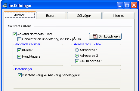 Utökad koppling till Norstedts Klient OBS! Krävs Klient 2010.2 för att nedan skall fungera!