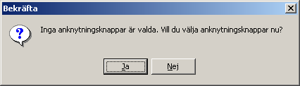 Välj anknytning och klicka OK. Vid första uppstart frågar CT Client om anknytningsknappar skall skapas.