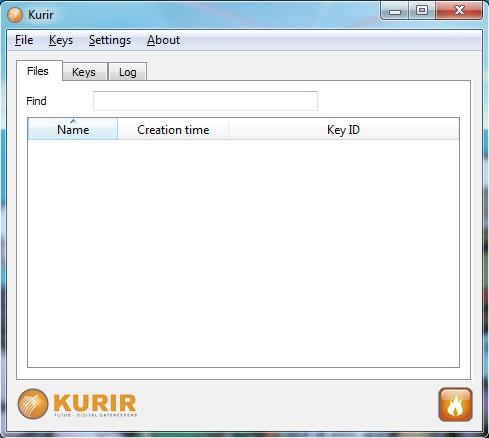 Om du av någon anledning, måste du radera alla nycklar i Kurir, kan du använda Emergency radering knappen i startdialogruta. 4.8.