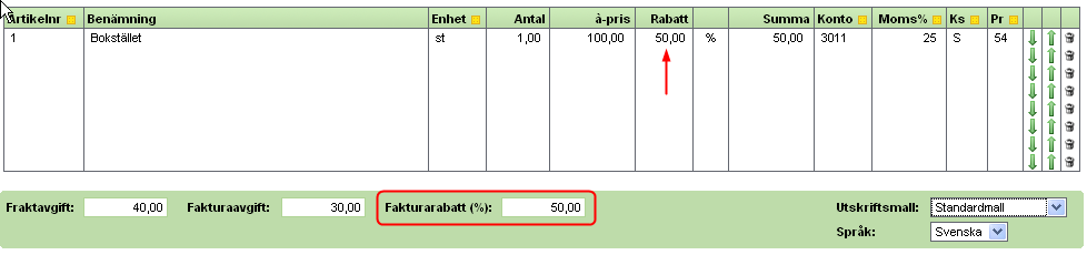 Nytt block i ordervyn Ett nytt block finns nu i Offert- och Ordervyn, Offert-/ordertext, notering & adresser.