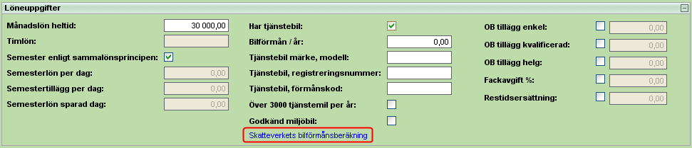 Utskrift personkort För att skriva ut ett personkort per anställd går du till Rapporter Personkort.