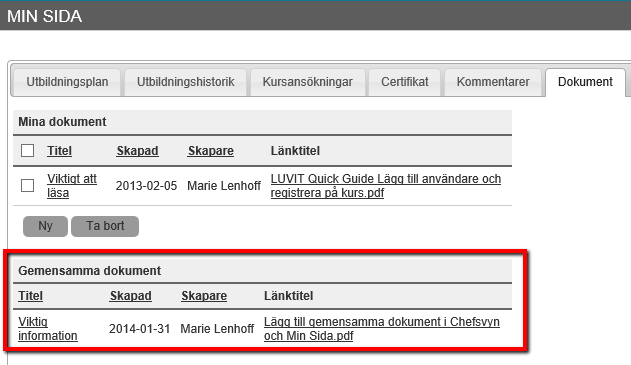 5. Texten visas när man klickar på ikonen på sidorna Mina medarbetare (chef) och Min sida (medarbetare). 5.8.