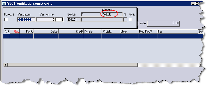 Signaturen sparas fortfarande vid loggning av vem som registrerat eller ändrat något i systemet.
