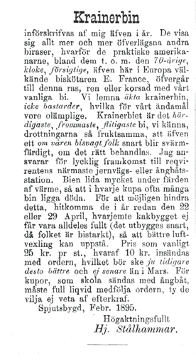 Nytt i Svensk Biavel Krister Linnell har lämnat Svensk Biavel med anledning av hans nya uppgifter inom HF.