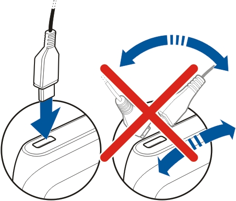 Komma igång 13 Du behöver inte ladda batteriet i en viss tid, och du kan använda enheten när batteriet laddas.