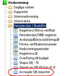 Du får också frågan om att markera att SIE-filen är inläst. Svara Ja på den för att undvika att filen läses in igen.