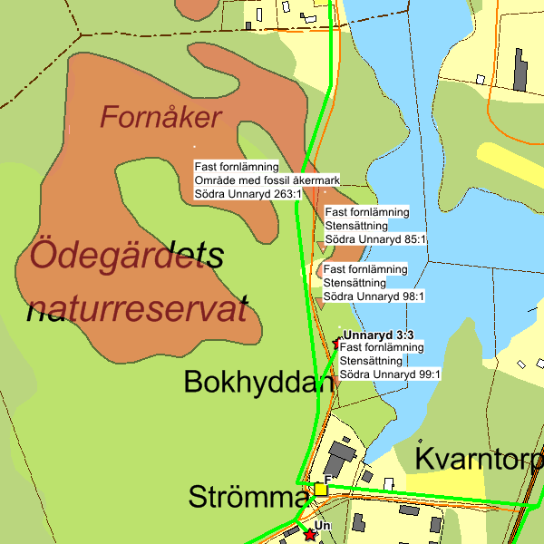 44 Stensättning Södra Unnaryd 99:1 Fast fornlämning 45 Stensättning Södra Unnaryd 98:1 Fast fornlämning 46 Stensättning Södra Unnaryd 85:1 Fast