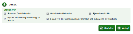 Sida 10 (10) Här kan du ändra dina personliga uppgifter i Min Golf. Det finns två olika avsnitt med uppgifter, Adresser och Kontakt.