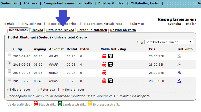 2. Att boka en gruppresa Här beskrivs hur en bokning görs. Bokningar sker via Länstrafikens reseplanerare på www.