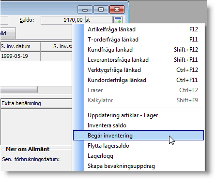 Utgåva 2 12(21) Övriga nyheter i Lager Det finns nu en flik i Uppdatering artiklar Lager för aktiviteter. Här går det att planera in aktiviteter angående en artikel.