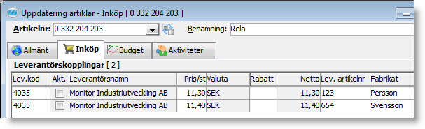 Utgåva 2 4(21) Vid orderläggning av tillverkningsorder finns nu en kontroll av tillgänglighet för de verktyg som är kopplade till artikeln.