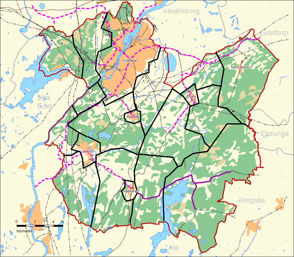 KARTAN VISAR UTKAST TILL INDELNING I OMRÅDEN FÖR FRAMTIDA FIBEROMRÅDEN 6.