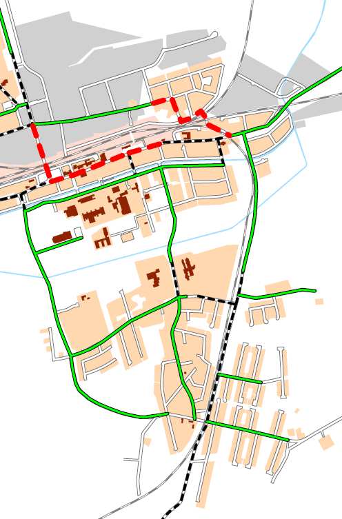 Dnr TPN 2012/32 15 (32) Vägar och järnvägar Väster och söder om planområdet går Vibytorpsvägen, som planområdet kommer att anslutas till.