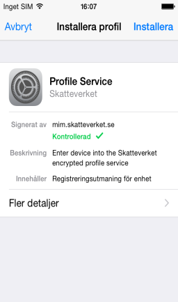Om du saknar enhetshantering på din enhet kan du göra en Re- Enroll och om du saknar inställningar på din enhet kan du göra Check-In.