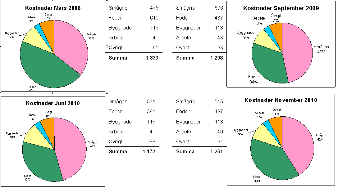 SLAKTGRIS produktion och lönsamhet Slaktgriskalkylen Vilka kostnader är påverkbara? För en företagare är det viktigt att se över de kostnader som finns i företaget.