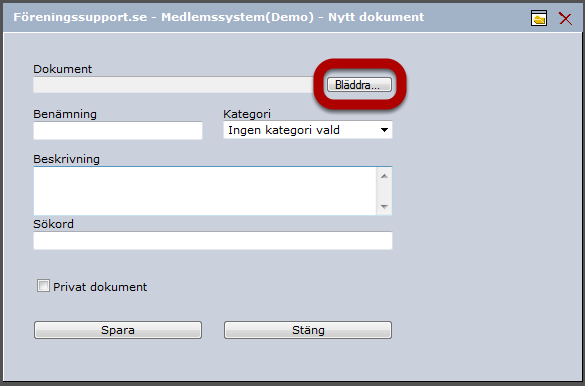 Dessa koder kan användas i meddelandet för att infoga dynamiskt data, exempelvis medlemmens namn. 8. Bifoga fil 1.