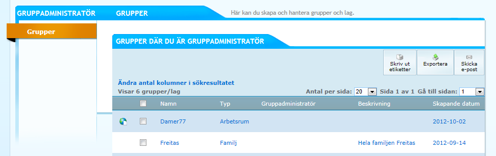 För att veta hur du inforgar bilder och skapar sidor i arbetsrummet följer du instruktionerna som finns för hemsidan.