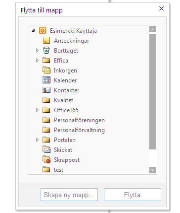 Mappar 2 - Radera mapp 1. Dra mappen till Borttaget 2.