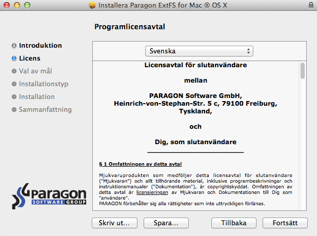 10 4. Installationsguiden innehåller ett standardgränssnitt för användare och en rad installationssteg för att enkelt ta dig igenom installationsprocessen.