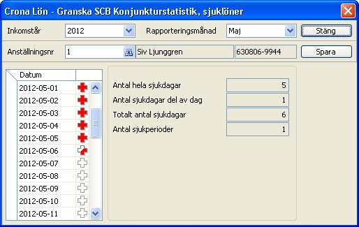Çrona Lön Handbok III Statistiska Centralbyrån Rapporteringsmånad Ange den rapporteringsmånad som avser den redovisningsperiod för vilken du vill skapa statistikunderlag.