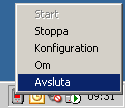 3.7.1.3.3 Om Om visar den nuvarande versionen av programvaran tillsammans med kortfattad beskrivning om vad detta program gör; för att stänga ner detta fönster, klicka på Stäng. Figur 3.