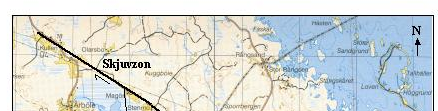 Några geologiska, geodynamiska och geofysiska undersökningsmetoder SOU 2004:67 Figur 3.1. Utsnitt av topografisk karta från nordöstra Uppland.