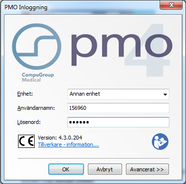 9. Öppna PMOUTV_Kassa_test via Start > Alla program > PMO > PMOUTV_Kassa_Test 10.